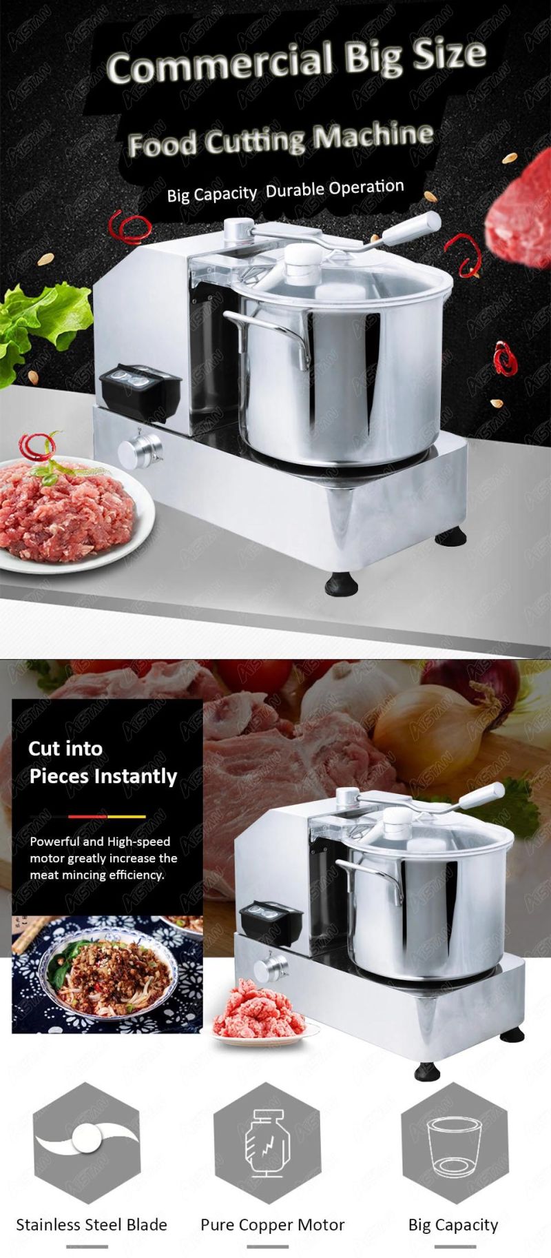 Hr6 Electric Vegetable Cutter Stainless Steel Food Cutter Machine Professional Vegetable Slicer Cutter Food Processor