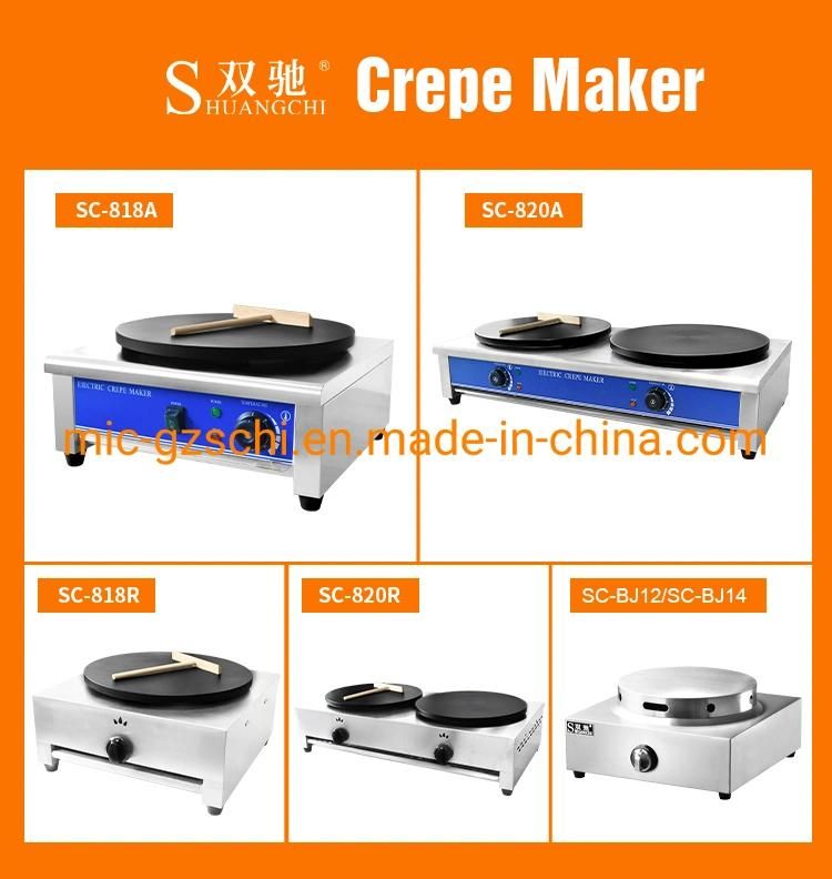 Double Head Electric Crepe Maker Crepe Pancake Machine Sc-820A