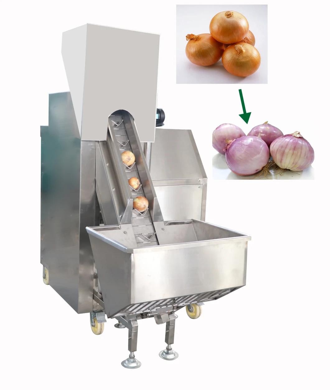 Three Belt Stainless Steel Automatic Onion Peeler