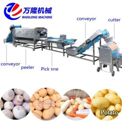 Industrial Root-Stock Washing Peeling Cutting Drying Packing Production Line Carrot ...