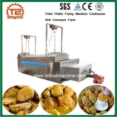 Fried Pickle Frying Machine Continuous Belt Conveyor Fryer