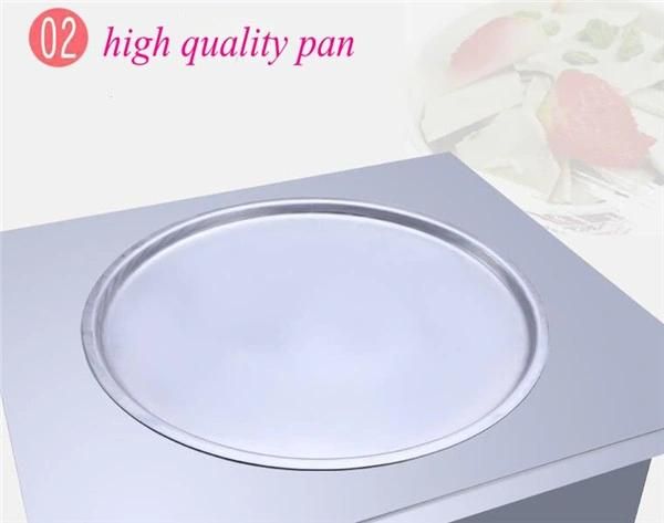 35cm Single Round Pan Fried Ice Cream Roll Machine Thailand Ice Cream Roller Maker Machine