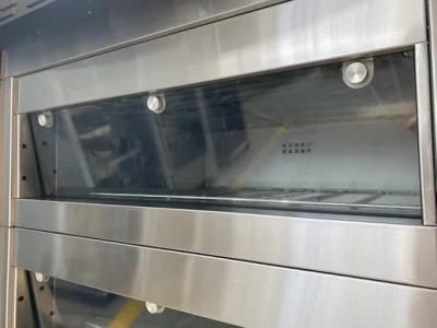 Stainless Steel 3 Deck 6 Tray Electric Commercial Pizza Oven with Stone Bakery Equipment ...