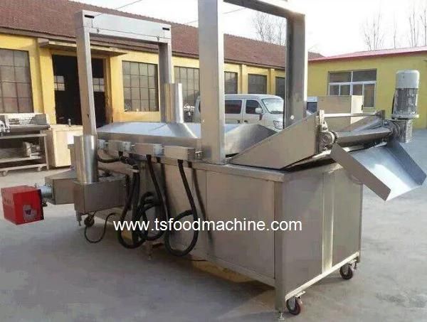 Industrial Gas Continuous Belt Conveyor Deep Fryer for Tofu