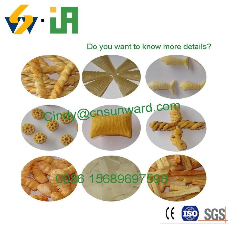 Stainless Steel Full Automatic Easy Operation Bugles Cassava Chips Production Making Machine Extruder