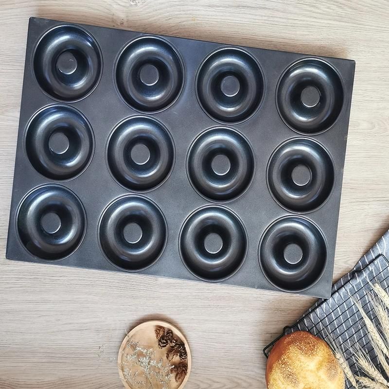 Industrial Non-Stick Cake Mold of Donut Shaped Metal Carbon Steel Baking Tray Donut Bakeware Donut Pan