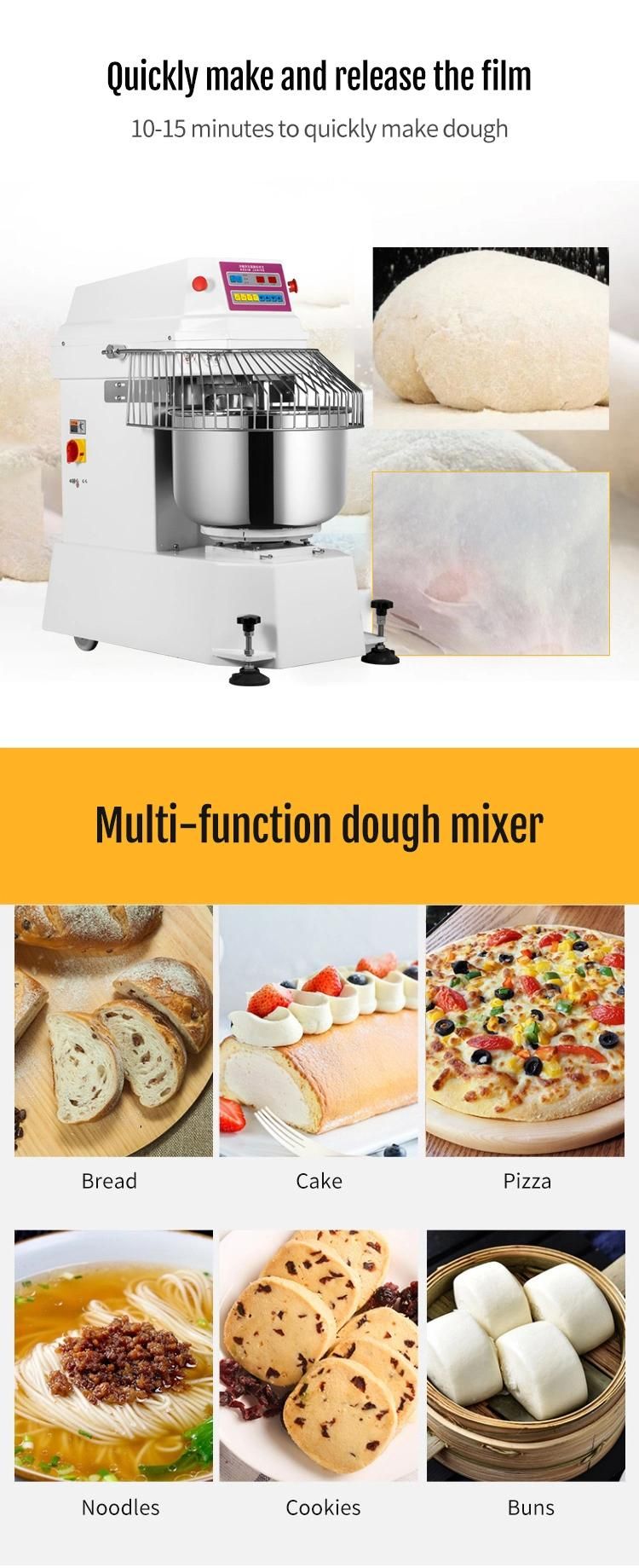 Efficient 75kg Dough Kneading Capacity Spiral Mixer