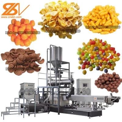 Industrial Breakfast Cereal Corn Flakes Snack Food Processing Machinery Line