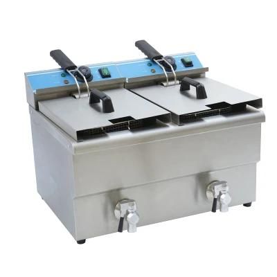 Commercial Electric Frying Machine with Drain Value 8lx2