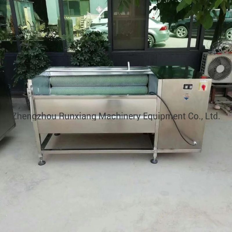 Chinese Stainless Steel Brush Vegetable Fruit Washing and Peeling Machine