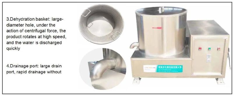 Centrifugal Dryer French Fries Potato Chips Centrifugal Dryer Machine