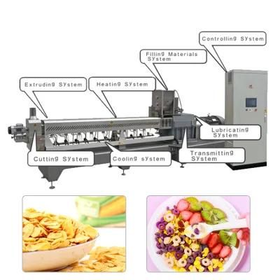 Automatic Breakfast Cereal Production Line Crispy Sweet Corn Flakes Making Machine Price