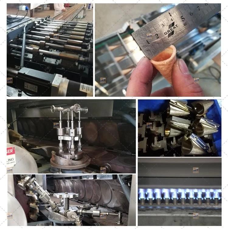 Durable Fully Automatic Support After-Sales Service Waffle Roll Machine Production Line Provides Ice Cream Cone