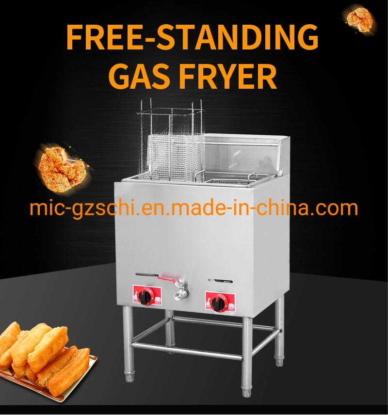 Free-Standing Gas Fryer for Frying Potato & Chicken