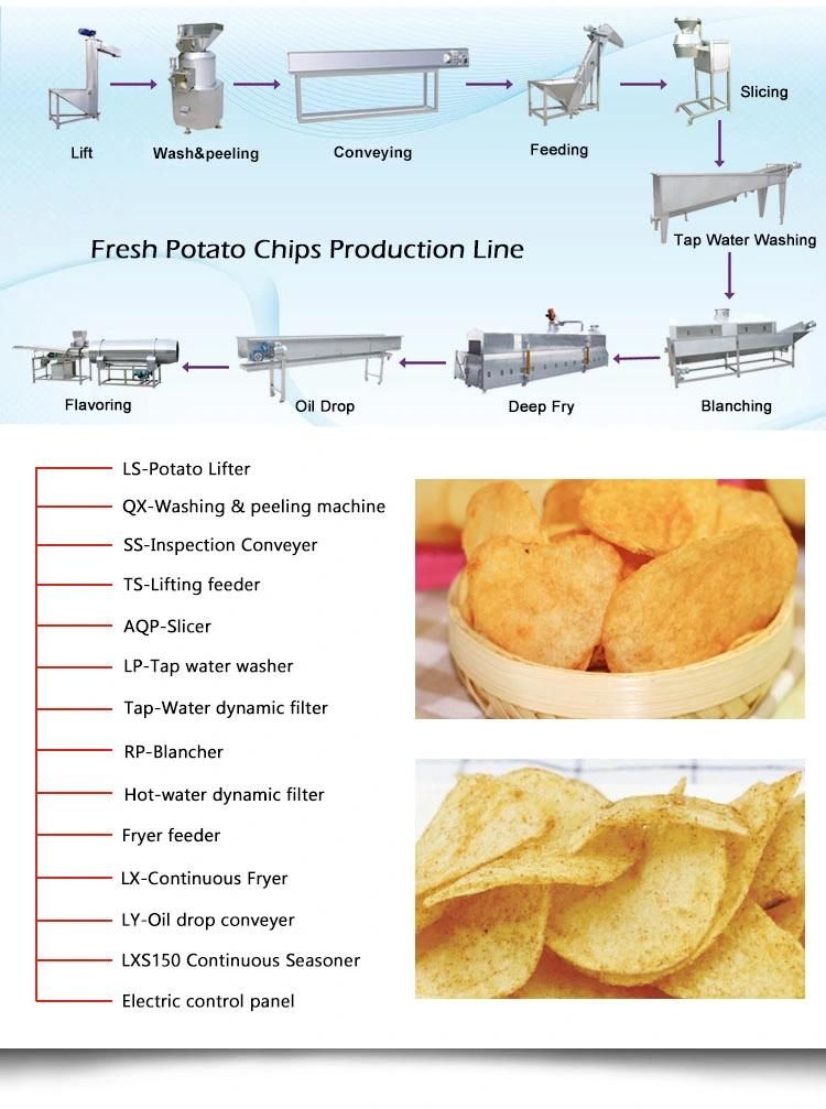 Fully Automatic Industrial Potato Chips Making Machine