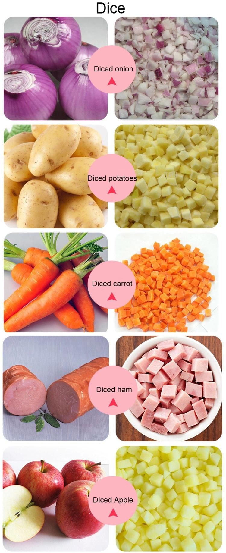 Automatic Carrot Dicer Onion Dicing Slicing Fruit Vegetable Cube Cutting Machine