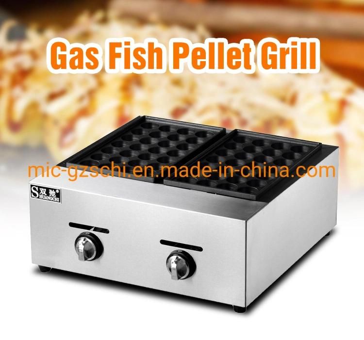 Taiwanese Takoyaki Japanese Style Octopus Ball Barbecue Oven Gas Fish Pellet Grill Machine