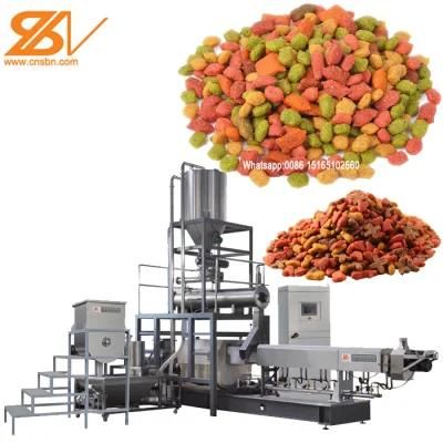 Automatic Dry Wet Pet Dog Cat Food Pellet Processing Plant Machine Extruder