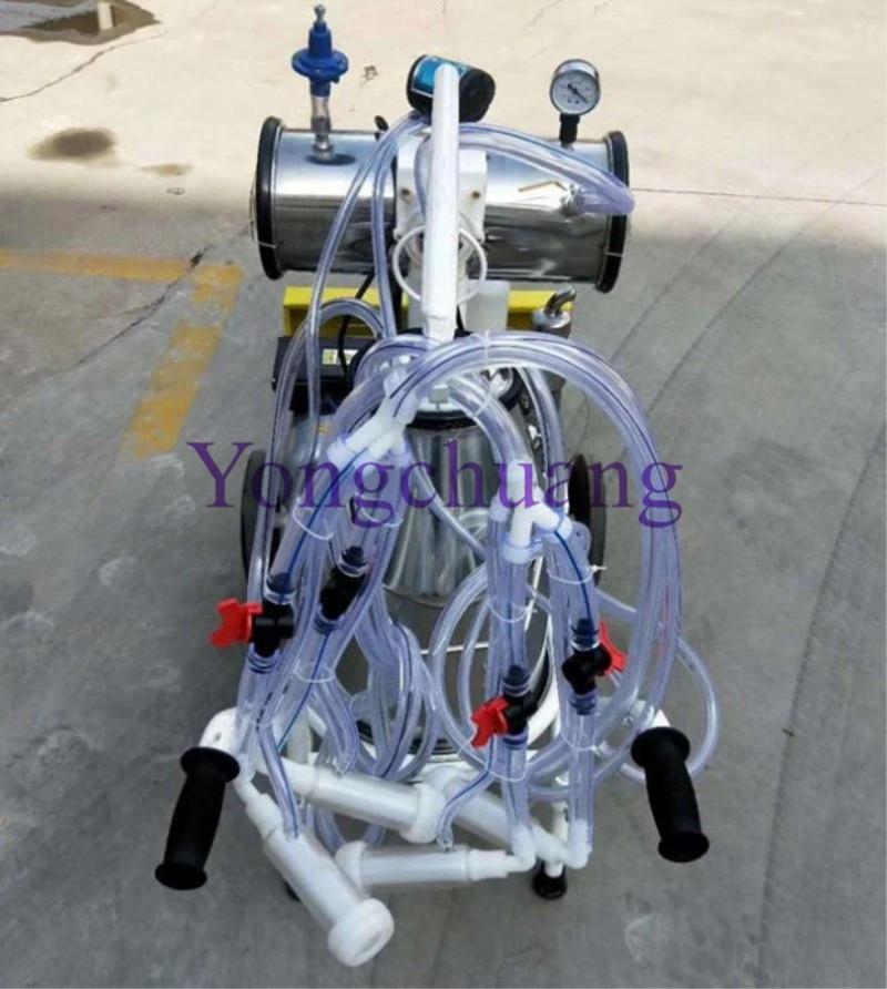 Sheep Milking Machine with Stainless Steel Barrels