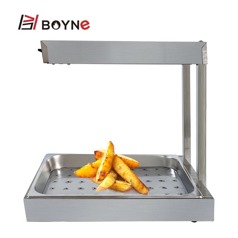 Fast Food Stainless Steel Counter Top French Fries Chips Warmer