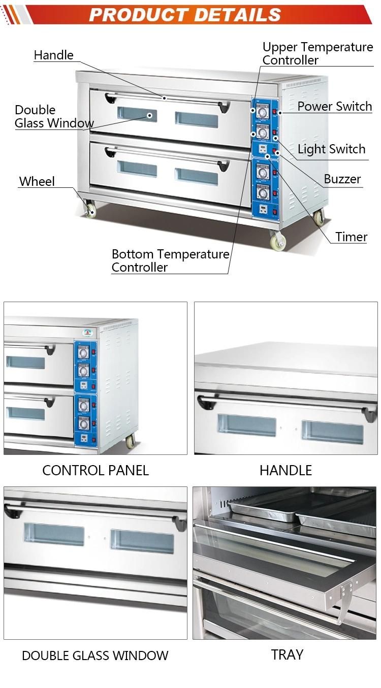 Hgo-30-2 Gas Deck Bakery Oven 2 Deck 4 Trays