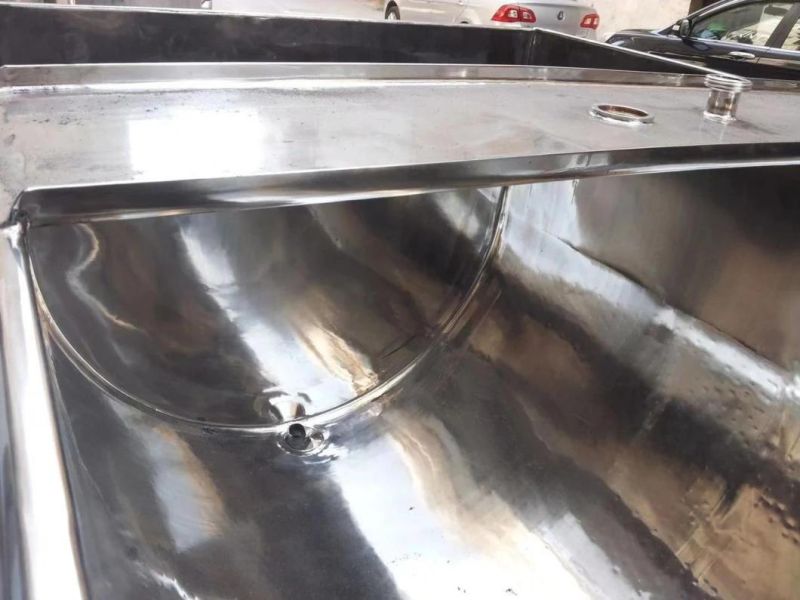 Open Semi Cylindrical Rectangular Stainless Steel Milk Tank Price