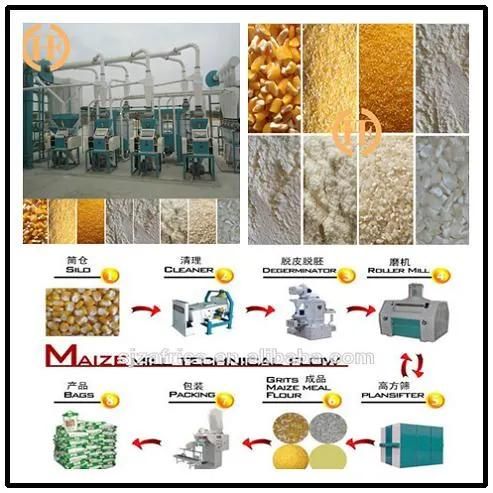 Complete Production Machine 30t/24h Maize Grinding Mill Grinder