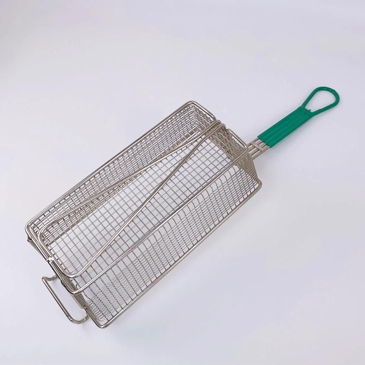 Restaurant Iron Wire Mesh Deep Fat Chip Fish Fryer Basket French Fries Holder Layered Fat Fryer Basket