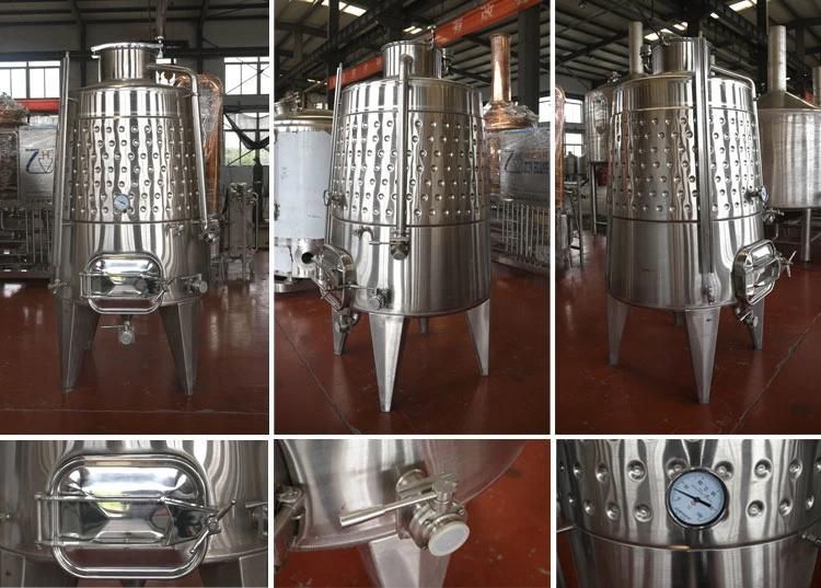 1000L 2000L SUS304 Wine Fermenter Storage Tank with Cooling Jaket