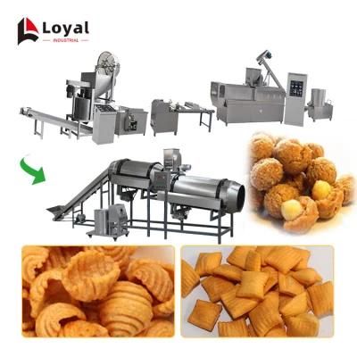 Industrial Fried Salads Crispy Chips Process Line Fried Pellet Chips Snack Food Making ...