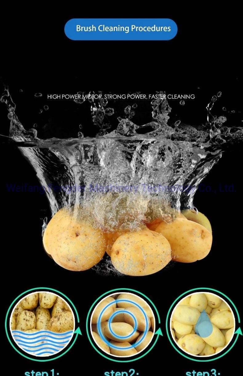 Automatic Potato Cleaning and Peeling Machine Stainless Steel Electric Peeling Potatoes Machine