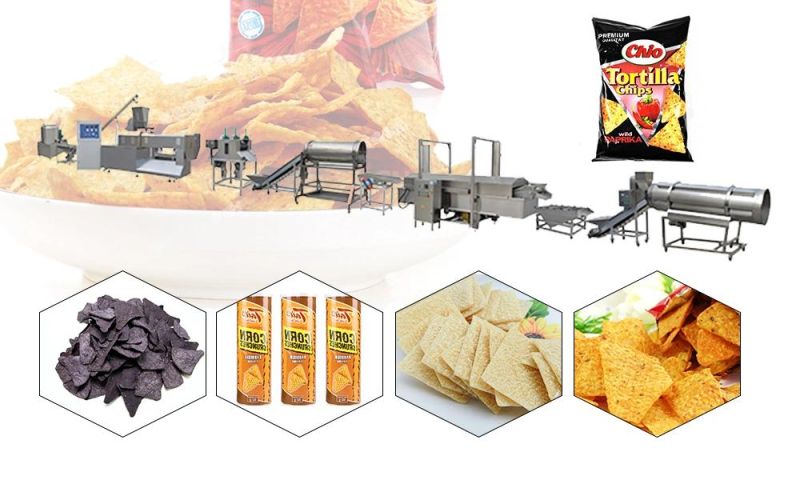 300kg/H High Quality Doritos Corn Chip Machine Doritos Chips Making Machine Corn Chips Processing Machine