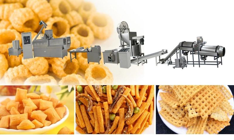 High Quality Batch Deep Snack Food Pellet Cheetos Doritos Fryer Frying Machine Automatic Deep Batch Fryer Machine