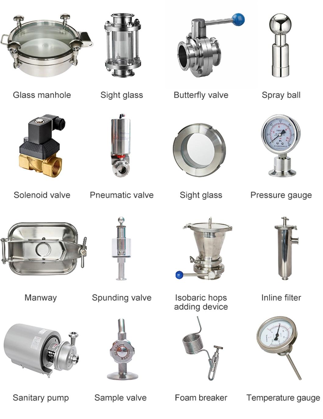 800L 10hl 1000L Per Batch Touch Screen Automatic/Digital Display Semi-Auto Controlling Fermentation Tank Price