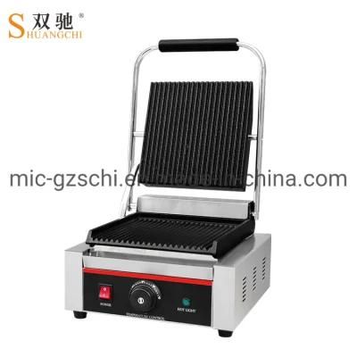 Ce Single Contact Grill Electric Press Grill Non Stick Surface Hot Sale