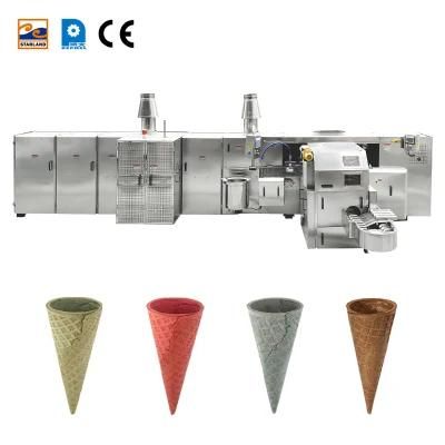 Factory Customized of 24 Degree Two-Color Ice Cream Snake Cone Making Machine