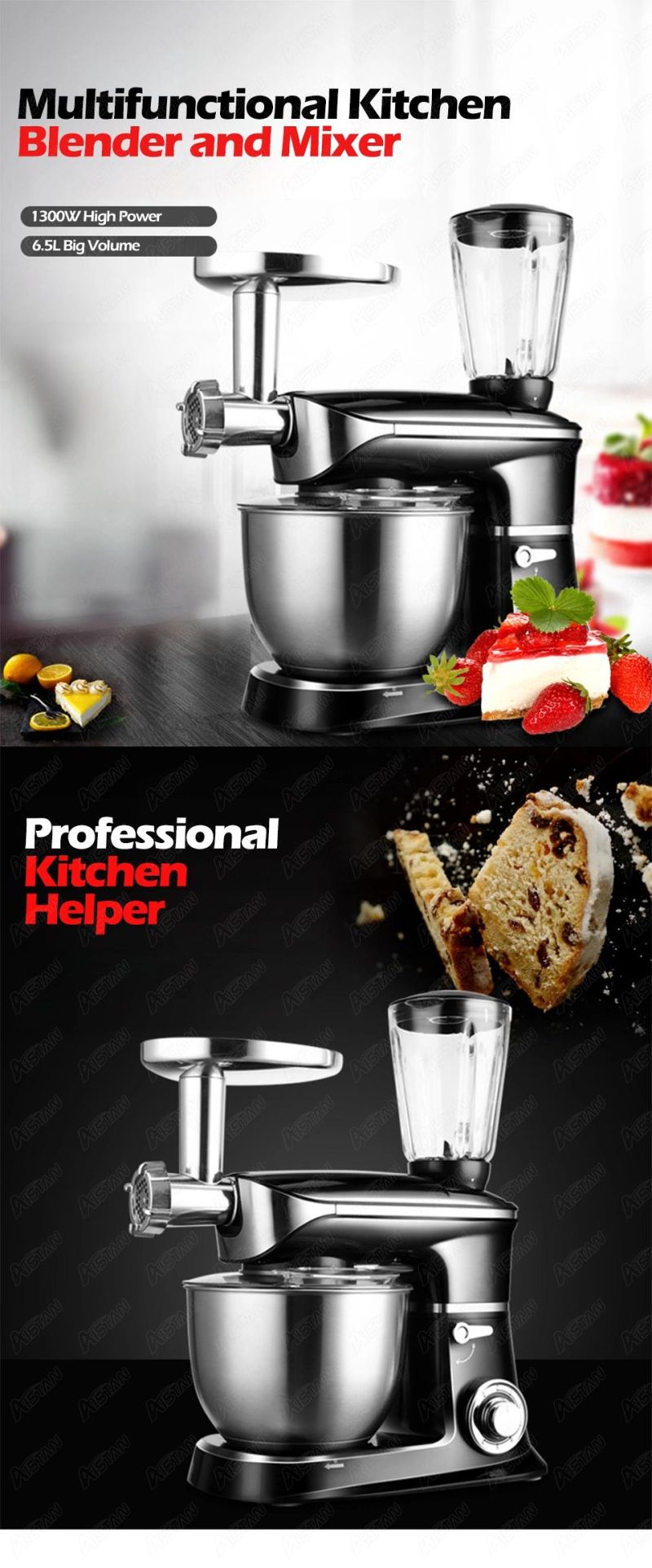 Sc262c Electric Multifunctional Blender Mixer, Stand Food Mixer with Meat Grinder