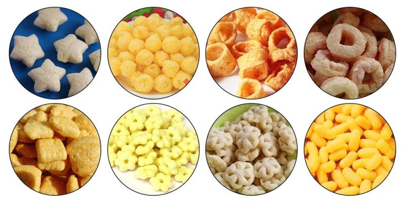 Factory Hot Sale Extruded Fried Snack Food Kurkure Bugles Pillow Stick Chips Flakes Puff Production Line Making Machine