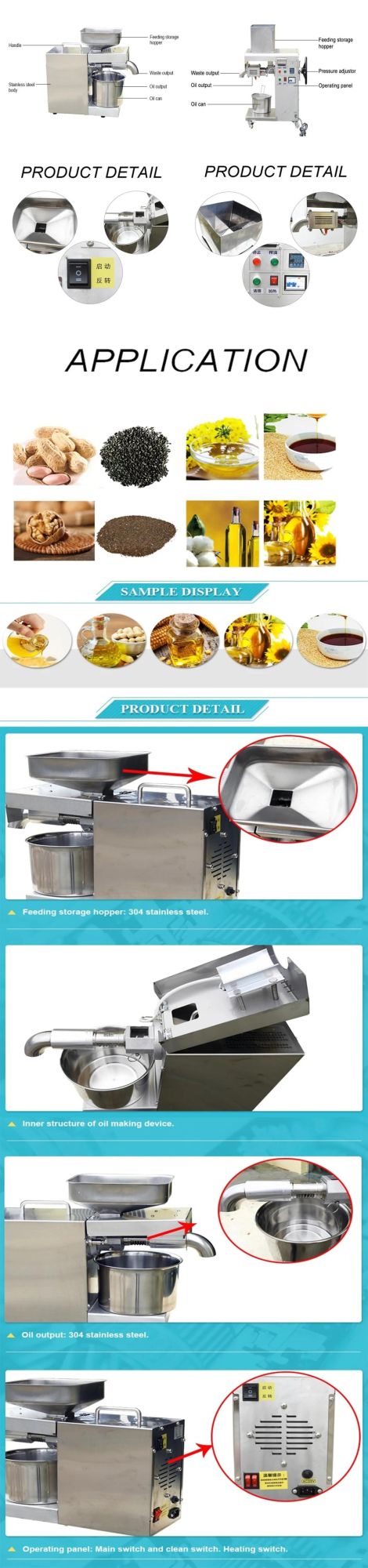 Zyj-1 Cold Pressolive Oil Extraction Machine Sunflower Oil Press Machine