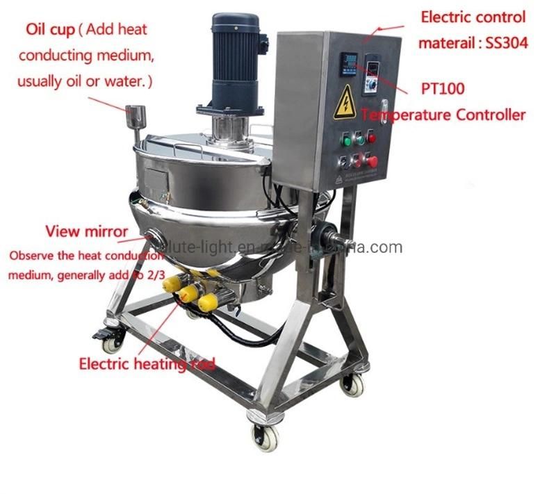 Electric Heating Double Jacketed Cooker with Mixer