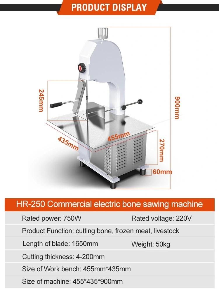 Industrial Frozen Fish Automatic Bone Cutting Machine Meat Bone Saw and Frozen Beef Cow Salmon Cutting Machinery