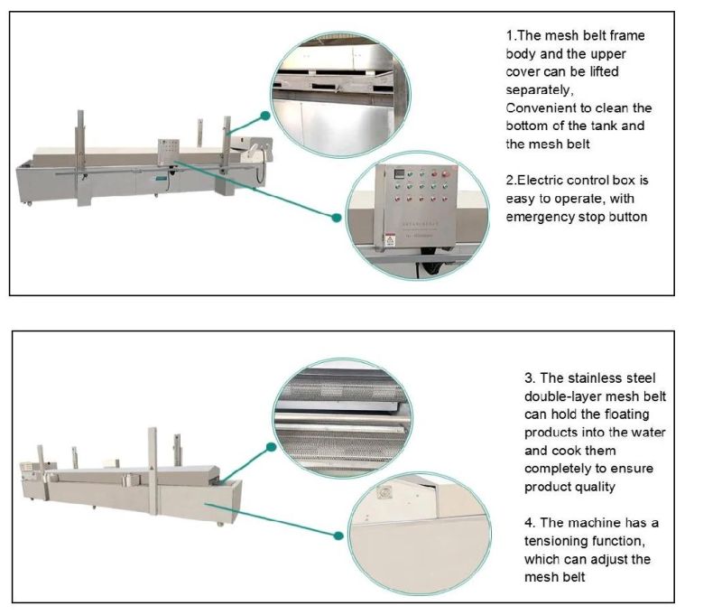 Pea and Kidney Beans Can Blanching Cooking Processing Machine