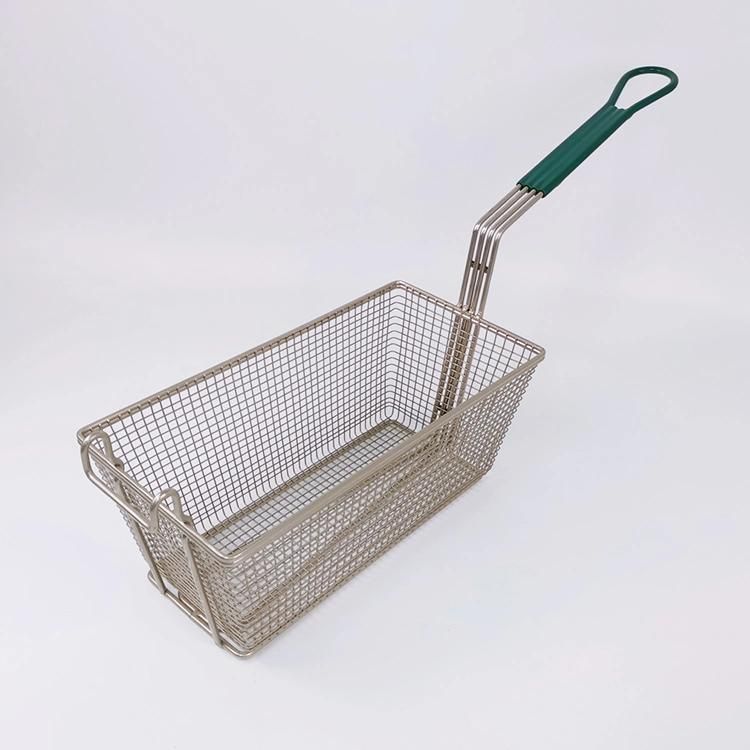 Restaurant Kitchen Equipment Rectangle Commercial Iron Fryer Basket French Fries Wire Mesh Deep Fry Basket