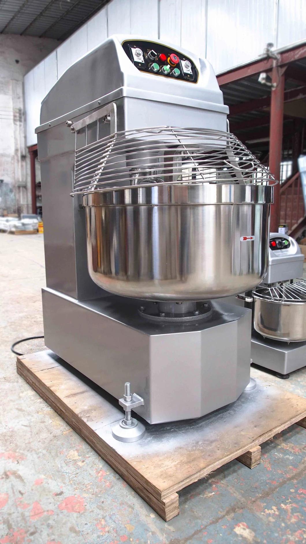 130L Commercial Dough Mixer Spiral Mixer Bread Dough Making Machine Catering Equipment 50kg Flour Capacity