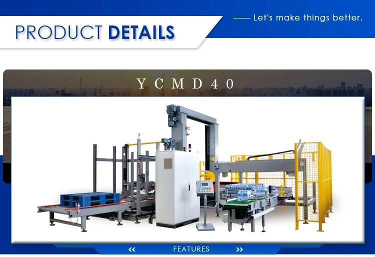 YCTD Full Automatic Carton Palletizer for  beer/beverage/pure water/fruit juice/milk