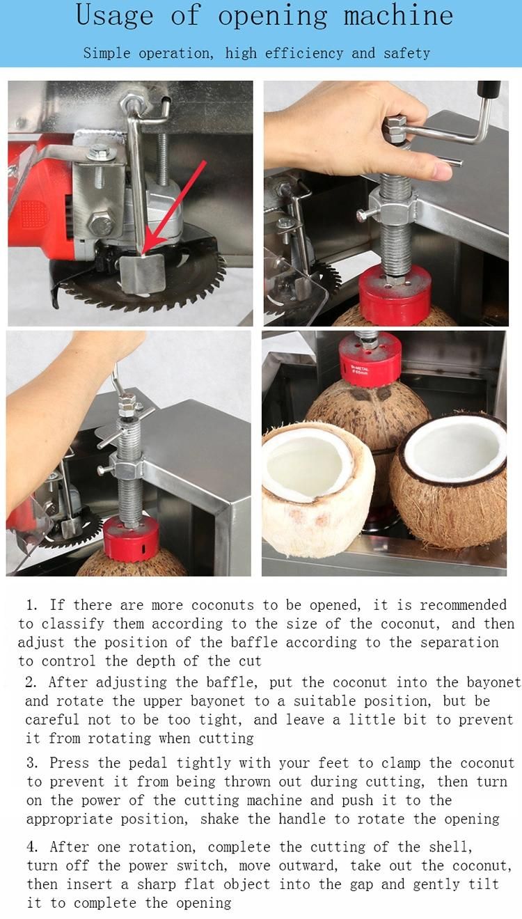 Stainless Steel Fresh Coconut Shell Opening Machine Electric Green Coconut Peeling Machine Coconut Skin Peeling Machine Coconut Shell Opening Machine