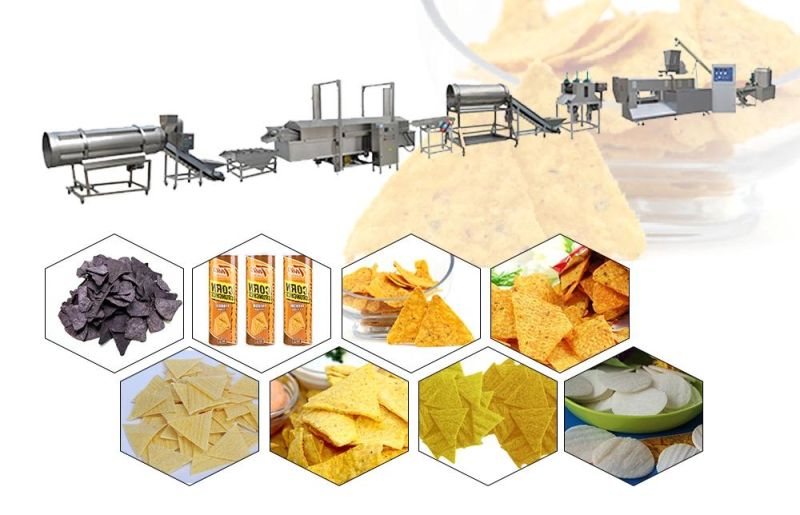 Industrial Corn Doritos Processing Line/Durable Potato Chips Machine for Sale