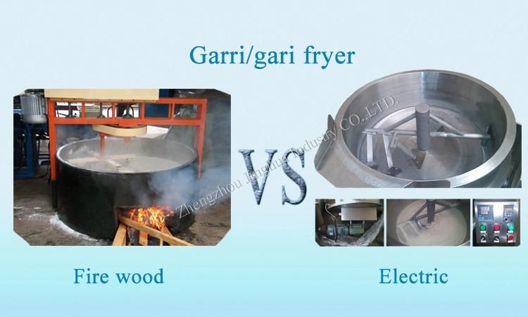 Electric Stainless Steel Garri Fryer Cassava Starch Production Line