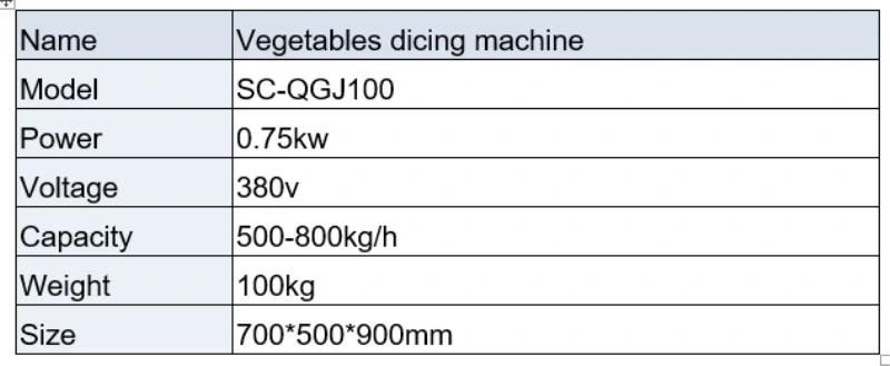 Factory Directly Sale Carrot Cube Cutting Machine for 3-20mm Shape