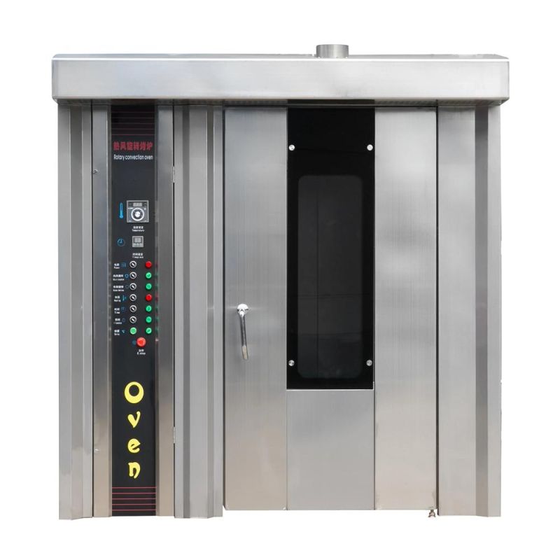 Commercial Baking Oven for Bread and Cake Stainless Steel Rotary Oven with Timing Device Bread Oven with 16/32/64 Trays for Restaurant Bakery